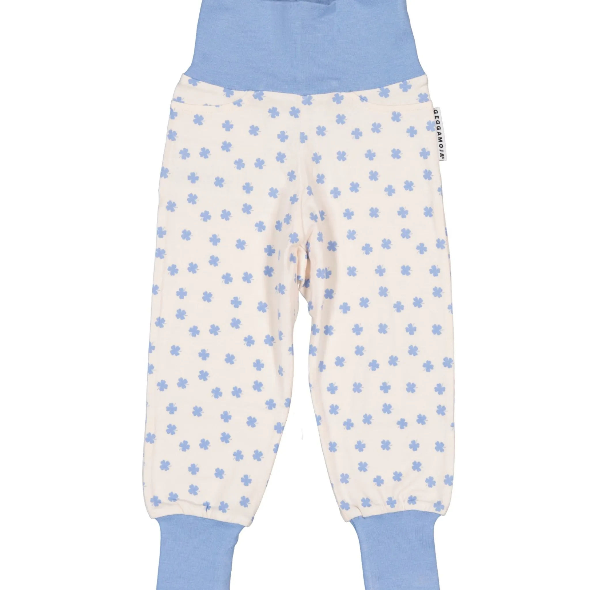 Barn Geggamoja Babybyxor|Bambukläder<Babybyxor Bambu Blå Klöver
