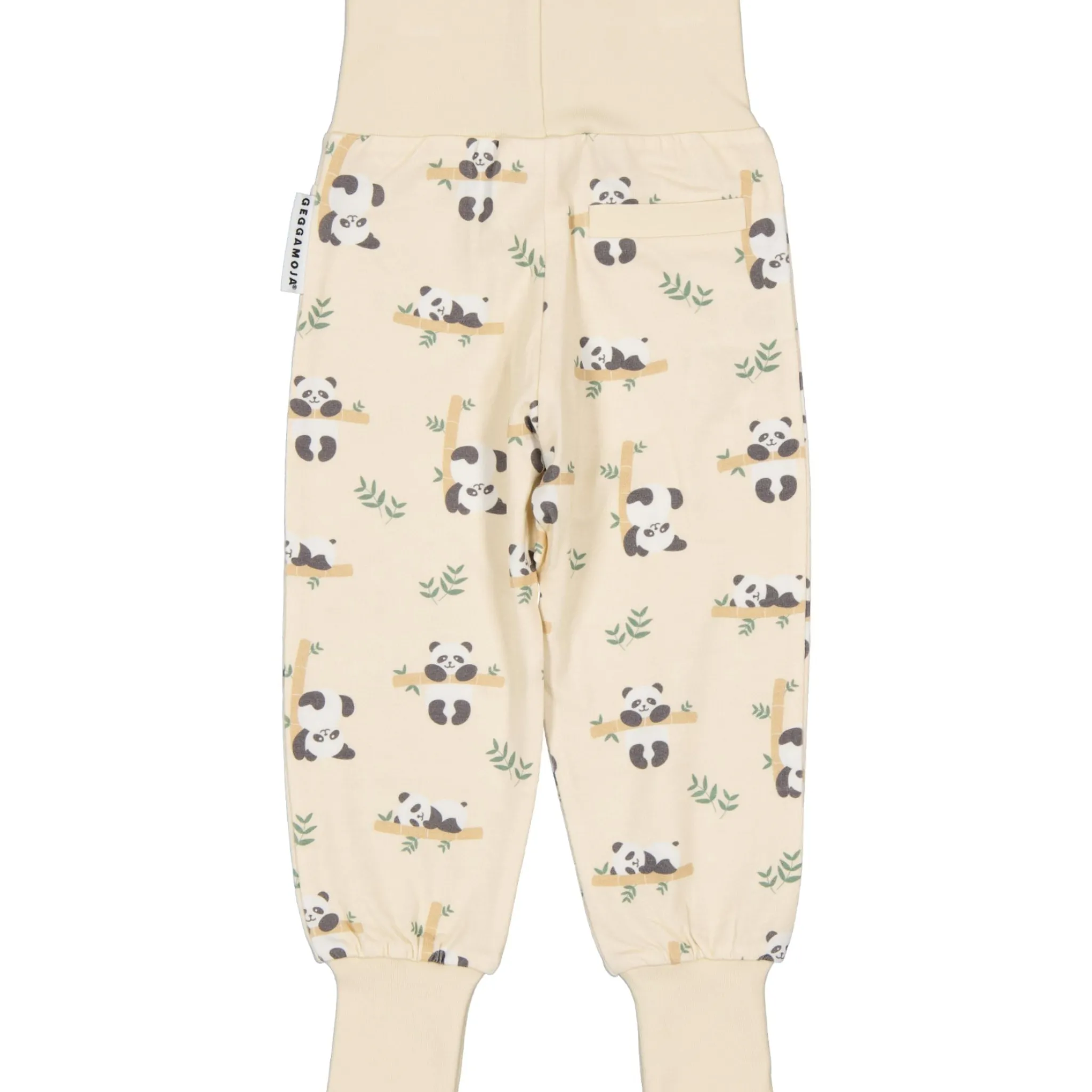 Barn Geggamoja Babybyxor|Bambukläder<Babybyxor Bambu Panda Beige