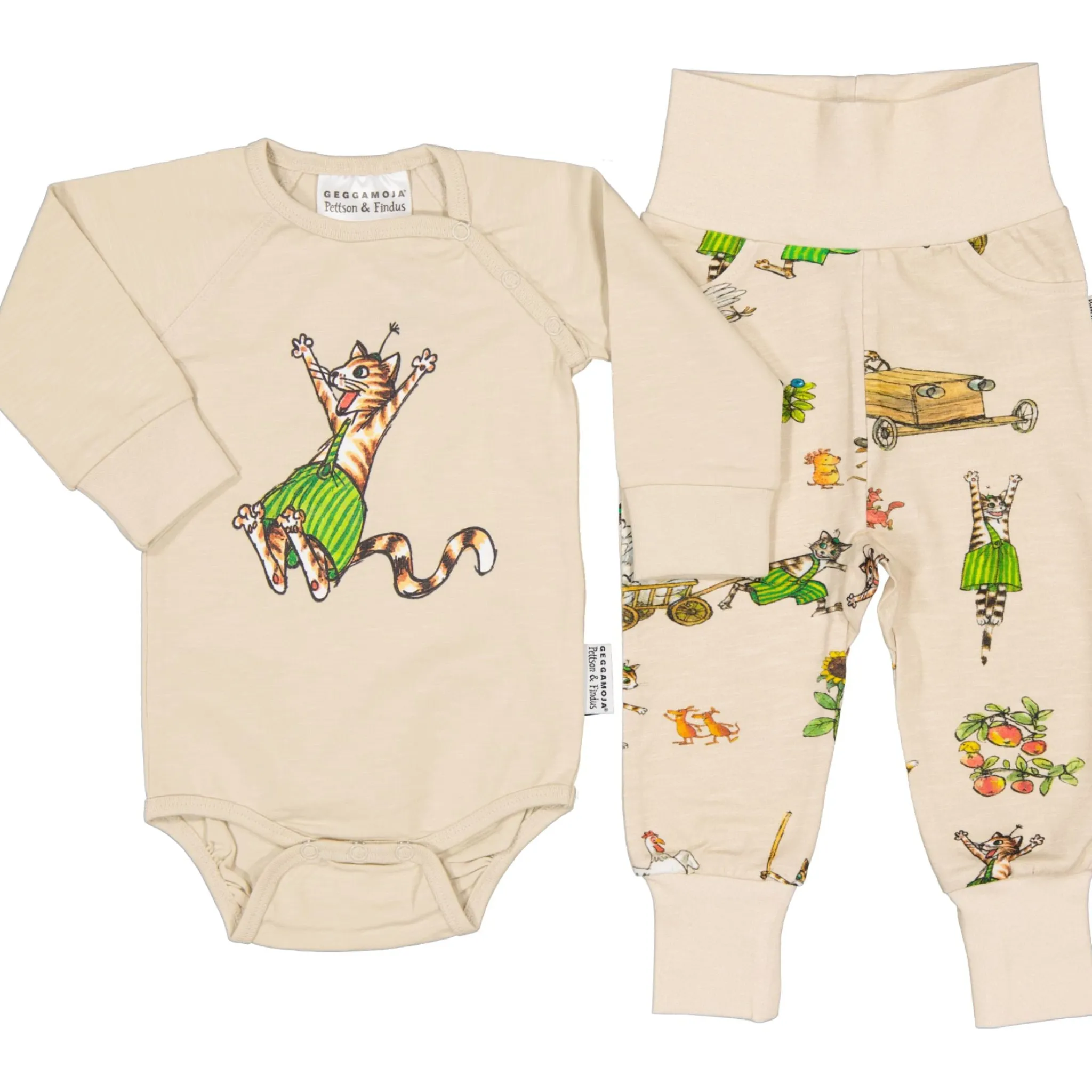Barn Geggamoja Nyfödd<Babyset Pettson och Findus Beige