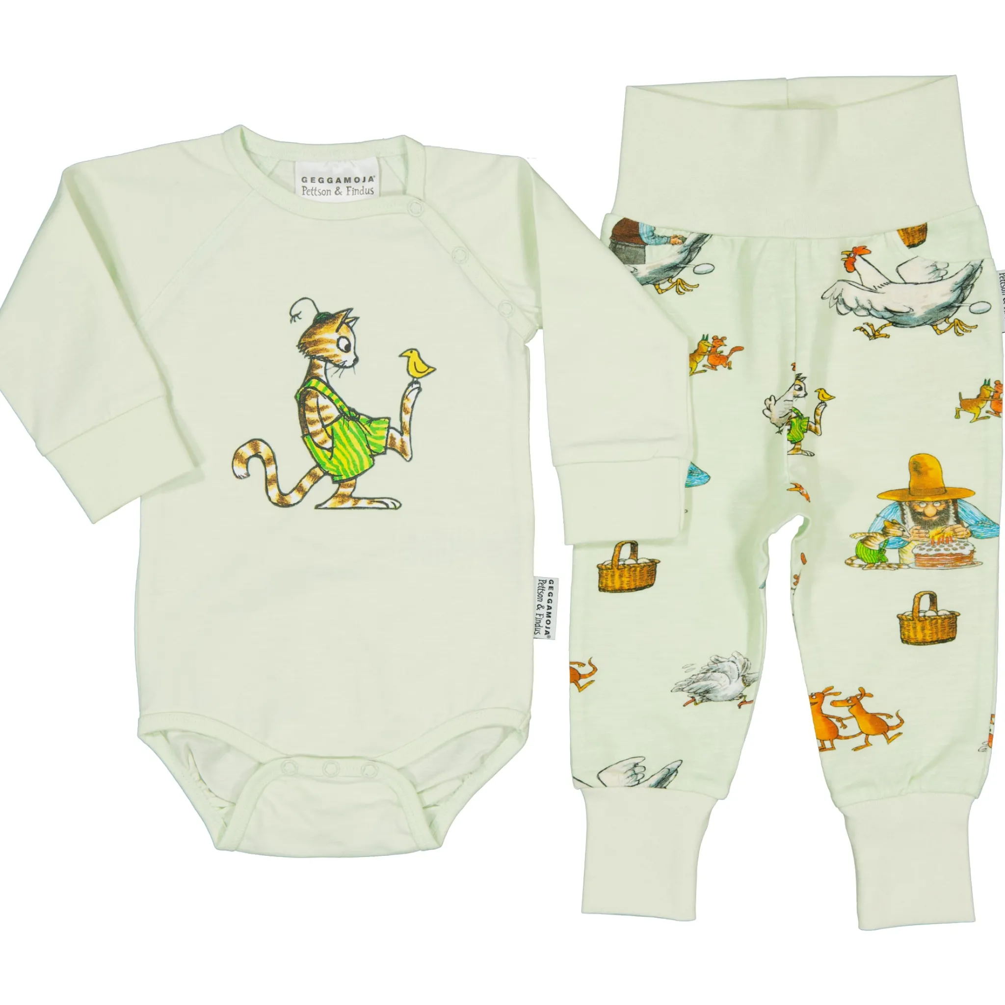 Barn Geggamoja Nyfödd<Babyset Pettson och Findus Grön