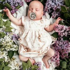 Barn Geggamoja Bambukläder<Bambu Klänning med volang Long ear