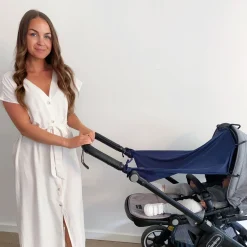 Barn Geggamoja Uv-Filtar Och Gardiner|Till Vagnen<Barnvagnsgardin UV 50+ Marinblå