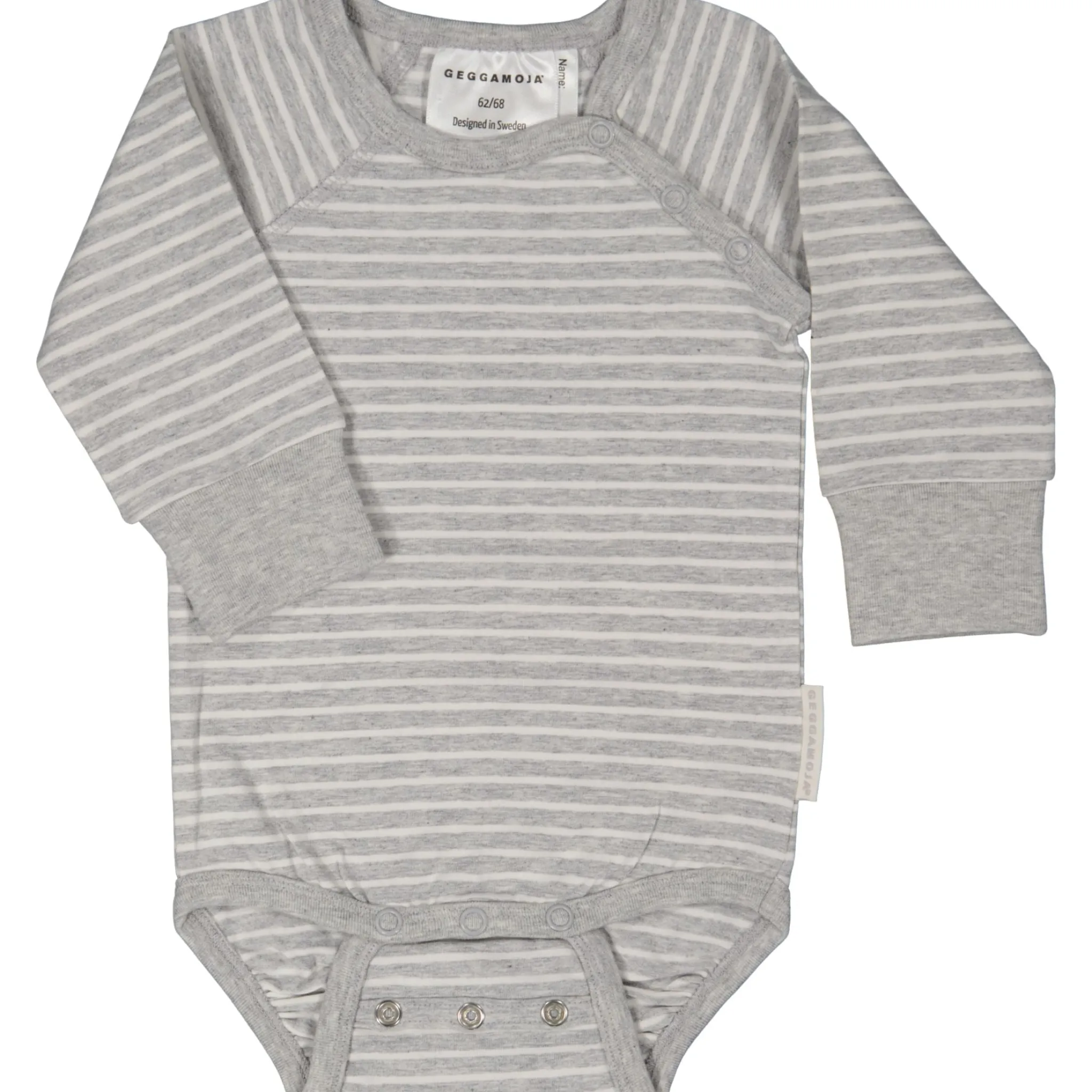 Barn Geggamoja Bodys|Bambukläder<Body Bambu Classic Grå/Vit