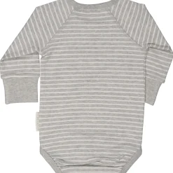 Barn Geggamoja Bodys|Bambukläder<Body Bambu Classic Grå/Vit