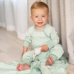 Barn Geggamoja Bodys|Bambukläder<Body Bambu Classic Ljusgrön/Grön