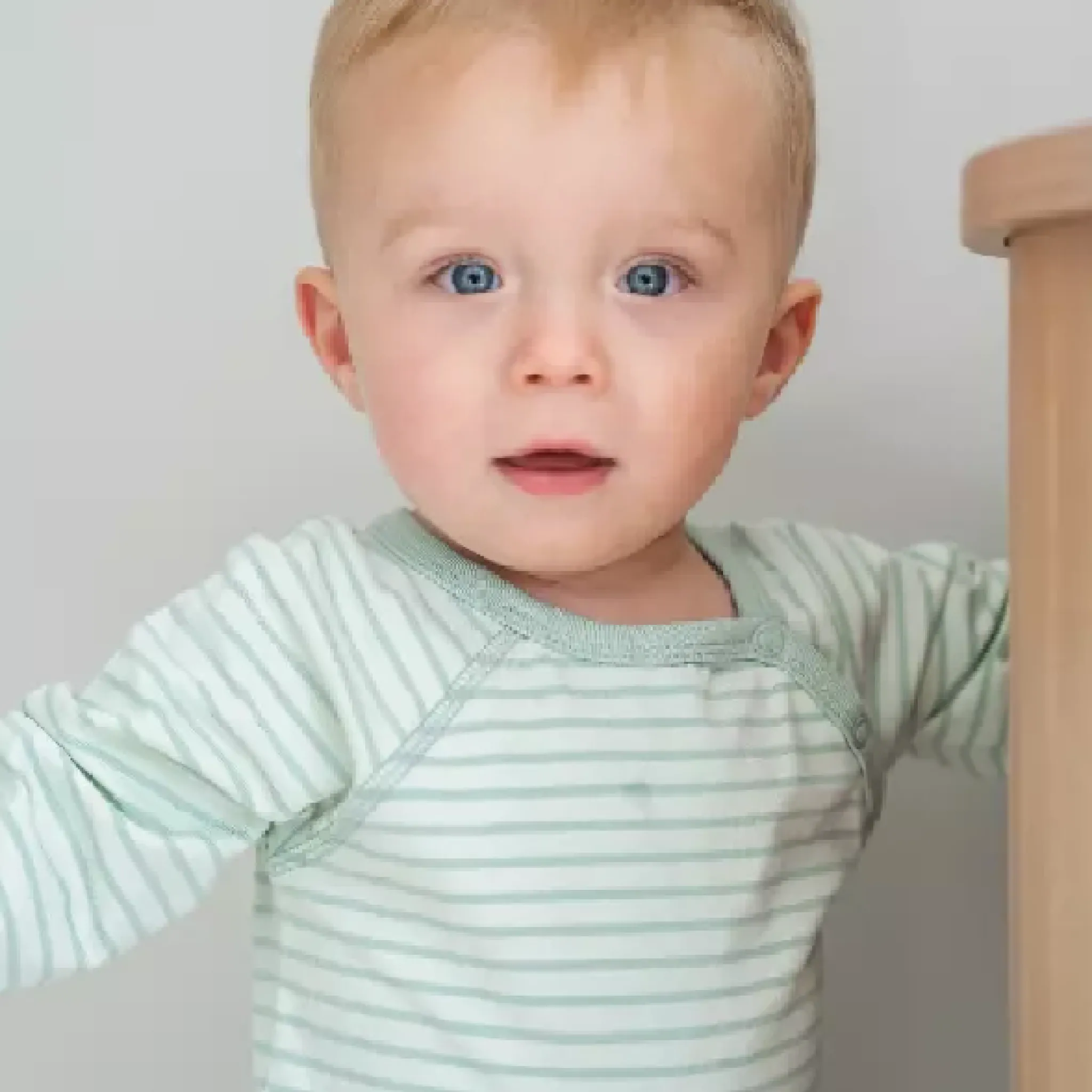 Barn Geggamoja Bodys|Bambukläder<Body Bambu Classic Ljusgrön/Grön