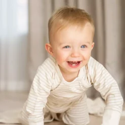 Barn Geggamoja Bodys|Bambukläder<Body Bambu Classic Vit/Beige