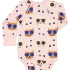 Barn Geggamoja Bodys<Body Bambu Cool Cats Rosa