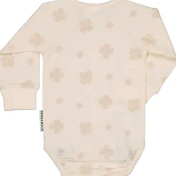 Barn Geggamoja Bodys|Bambukläder<Body Bambu Klöver Beige