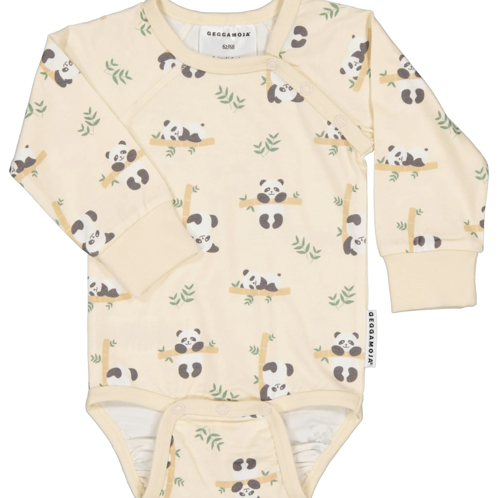 Barn Geggamoja Bodys|Bambukläder<Body Bambu Panda Beige