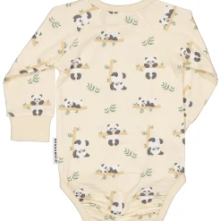 Barn Geggamoja Bodys|Bambukläder<Body Bambu Panda Beige