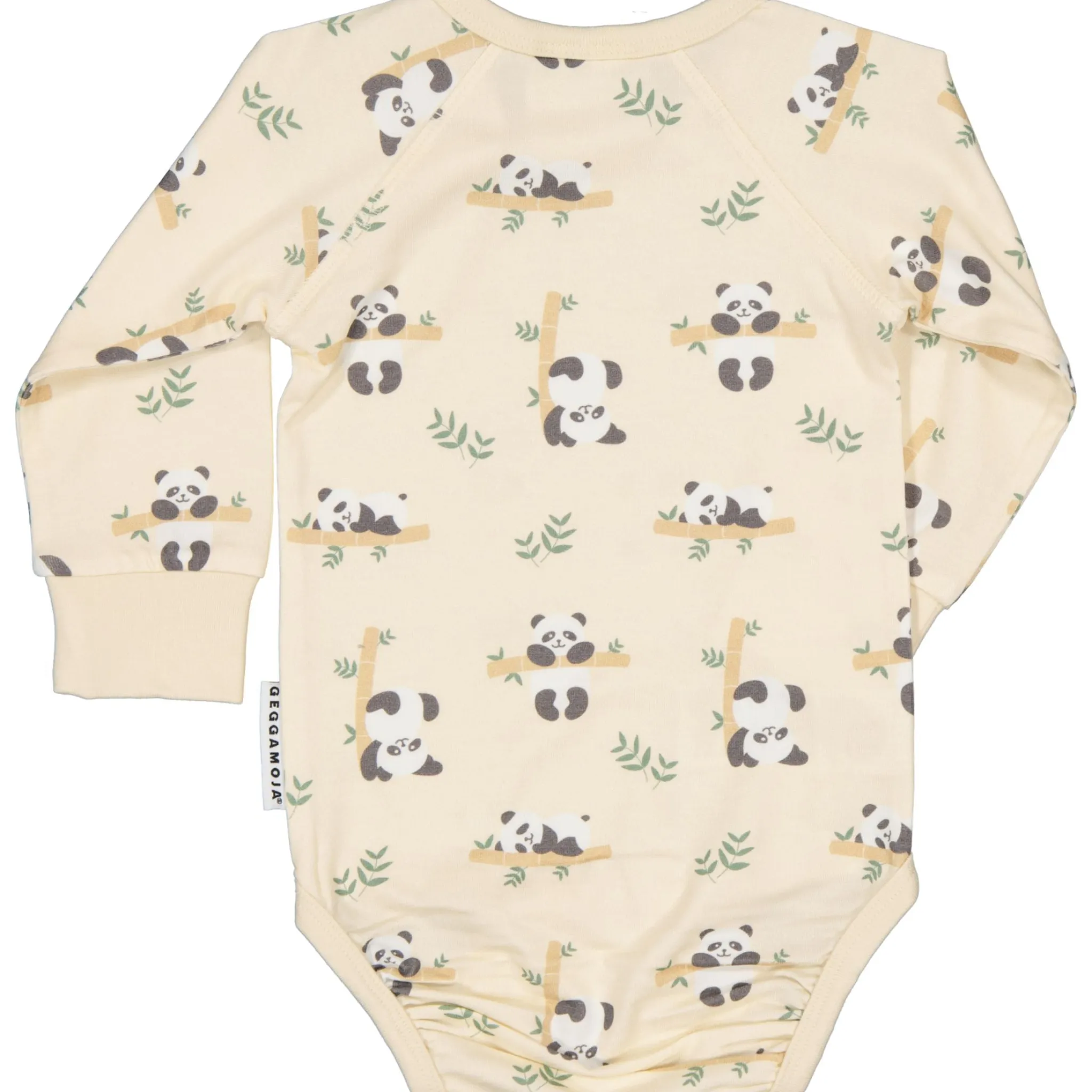 Barn Geggamoja Bodys|Bambukläder<Body Bambu Panda Beige