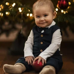 Barn Geggamoja Bodys|Nyfödd<Body med fluga Vit