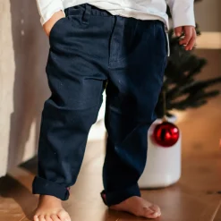 Barn Geggamoja Byxor<Chinos byxor Marinblå