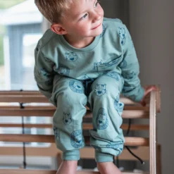 Barn Geggamoja Byxor<College Byxor Tiger Grön