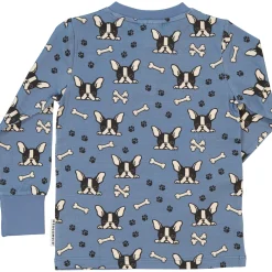 Barn Geggamoja Tröjor|Bambukläder<Farsfarströja Bambu Bulldog Blå