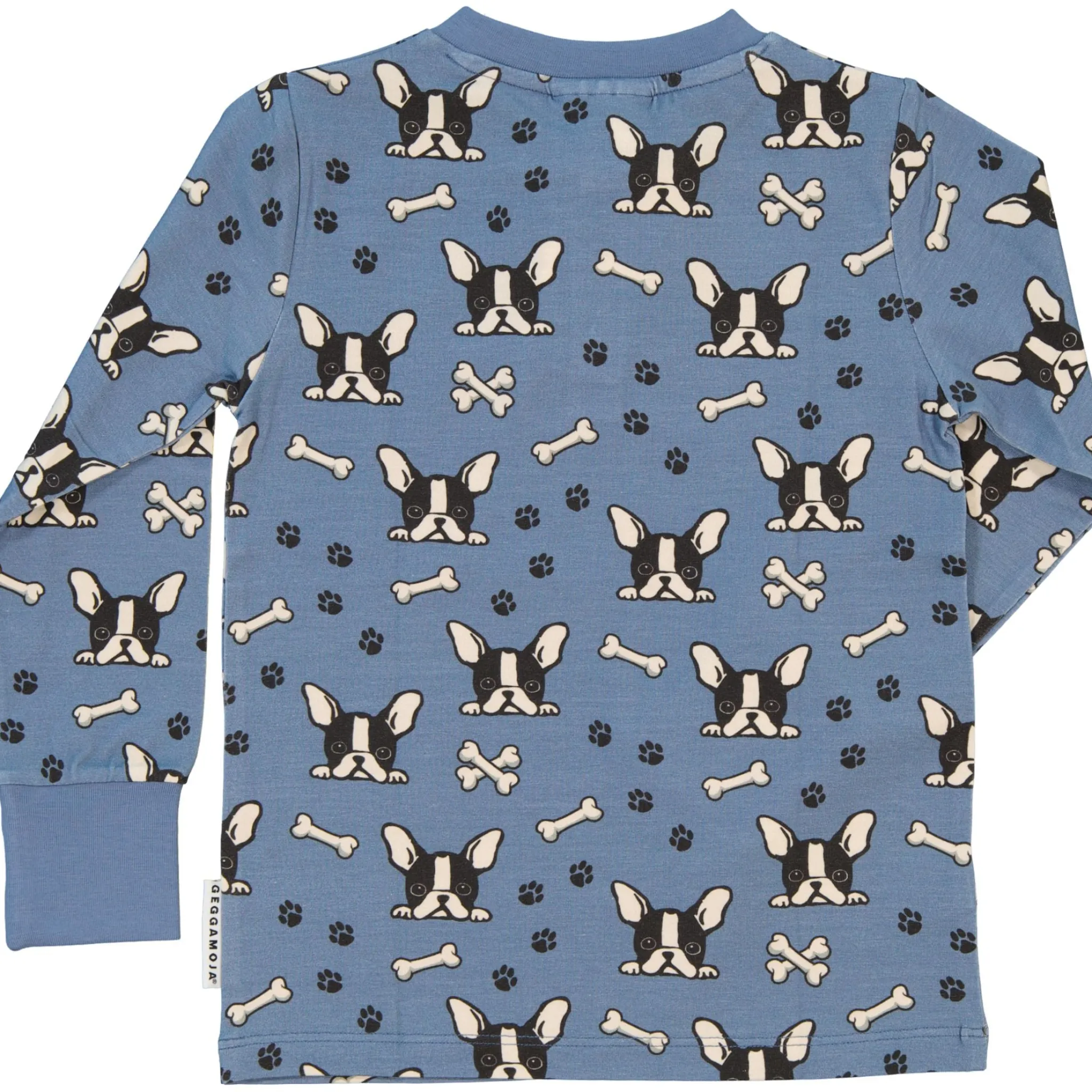 Barn Geggamoja Tröjor|Bambukläder<Farsfarströja Bambu Bulldog Blå