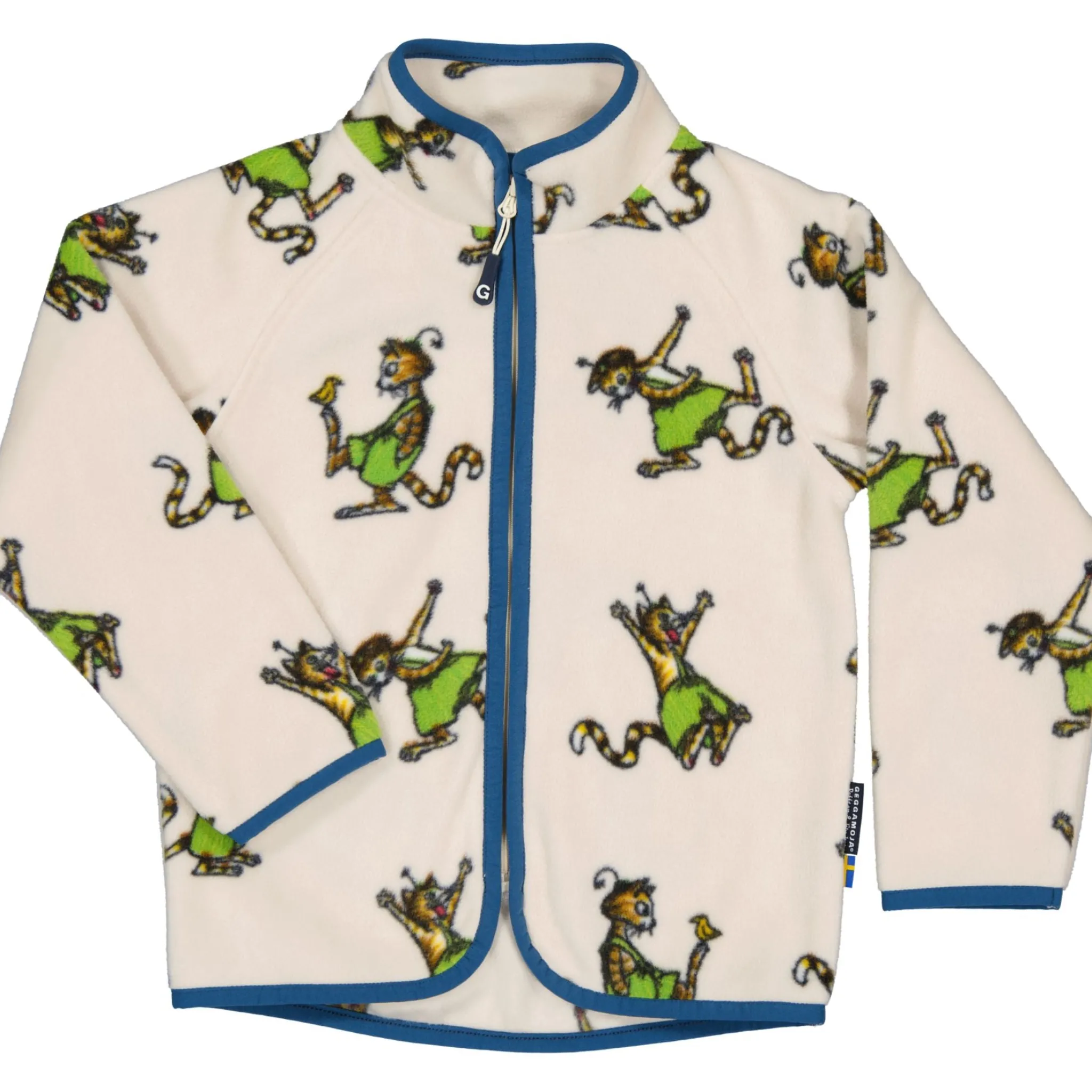 Barn Geggamoja Fleecekläder<Fleecejacka Pettson och Findus Beige