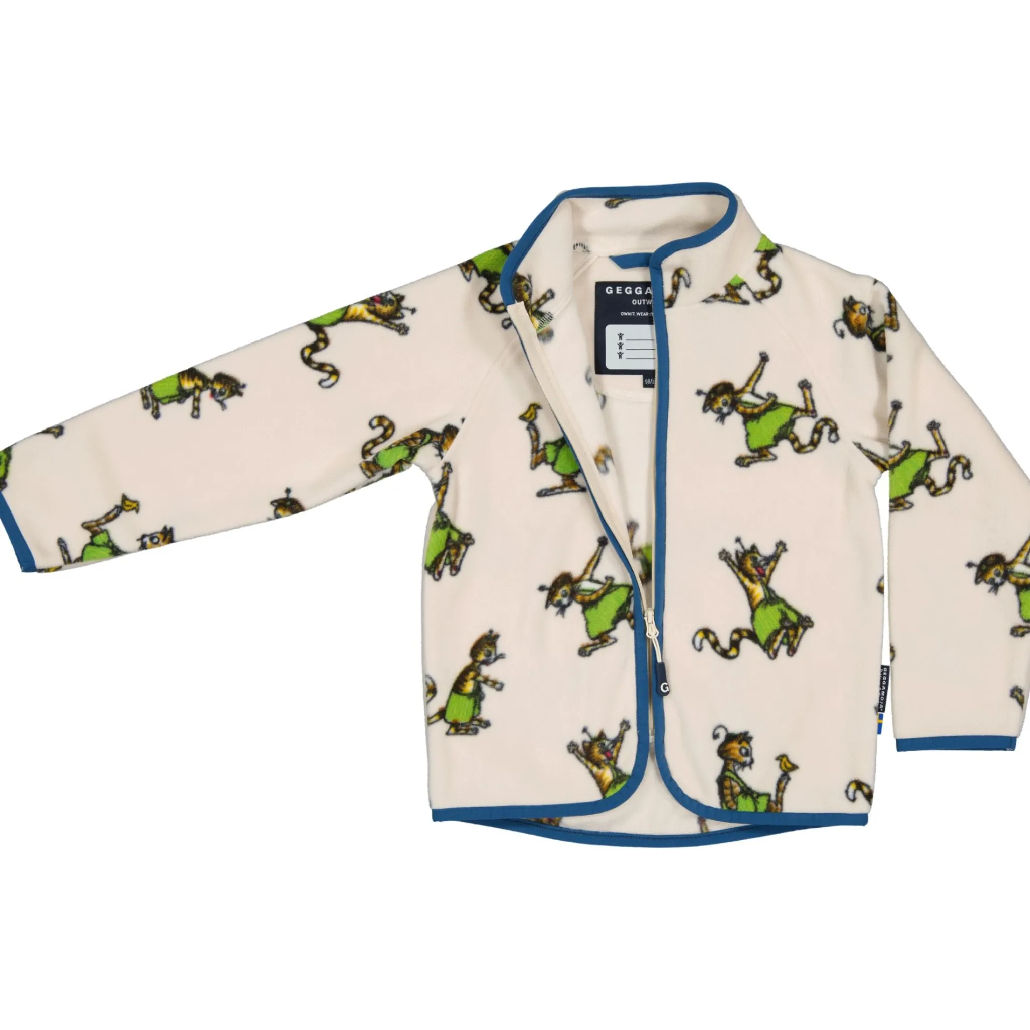 Barn Geggamoja Fleecekläder<Fleecejacka Pettson och Findus Beige