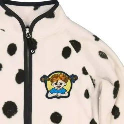 Barn Geggamoja Jackor|Fleecekläder<Fleecejacka Pippi Långstrump Vit