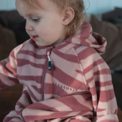 Barn Geggamoja Overaller|Fleecekläder<Fleeceoverall Zebra Plum