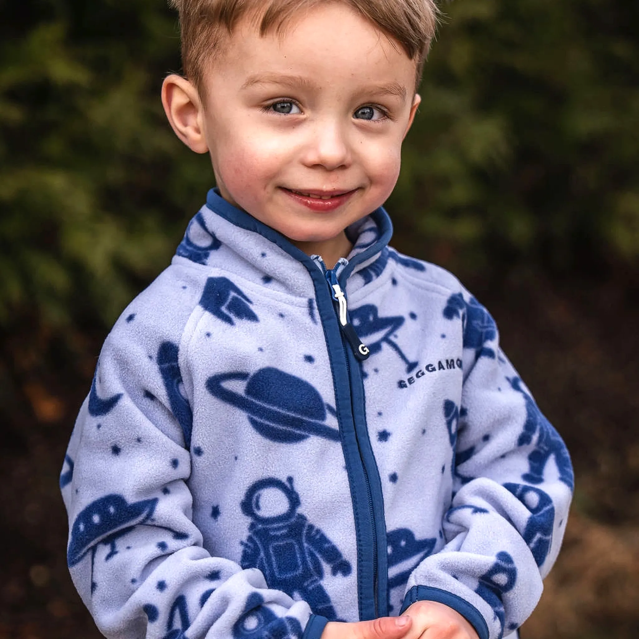 Barn Geggamoja Fleecekläder<Fleeceset Astro Blå