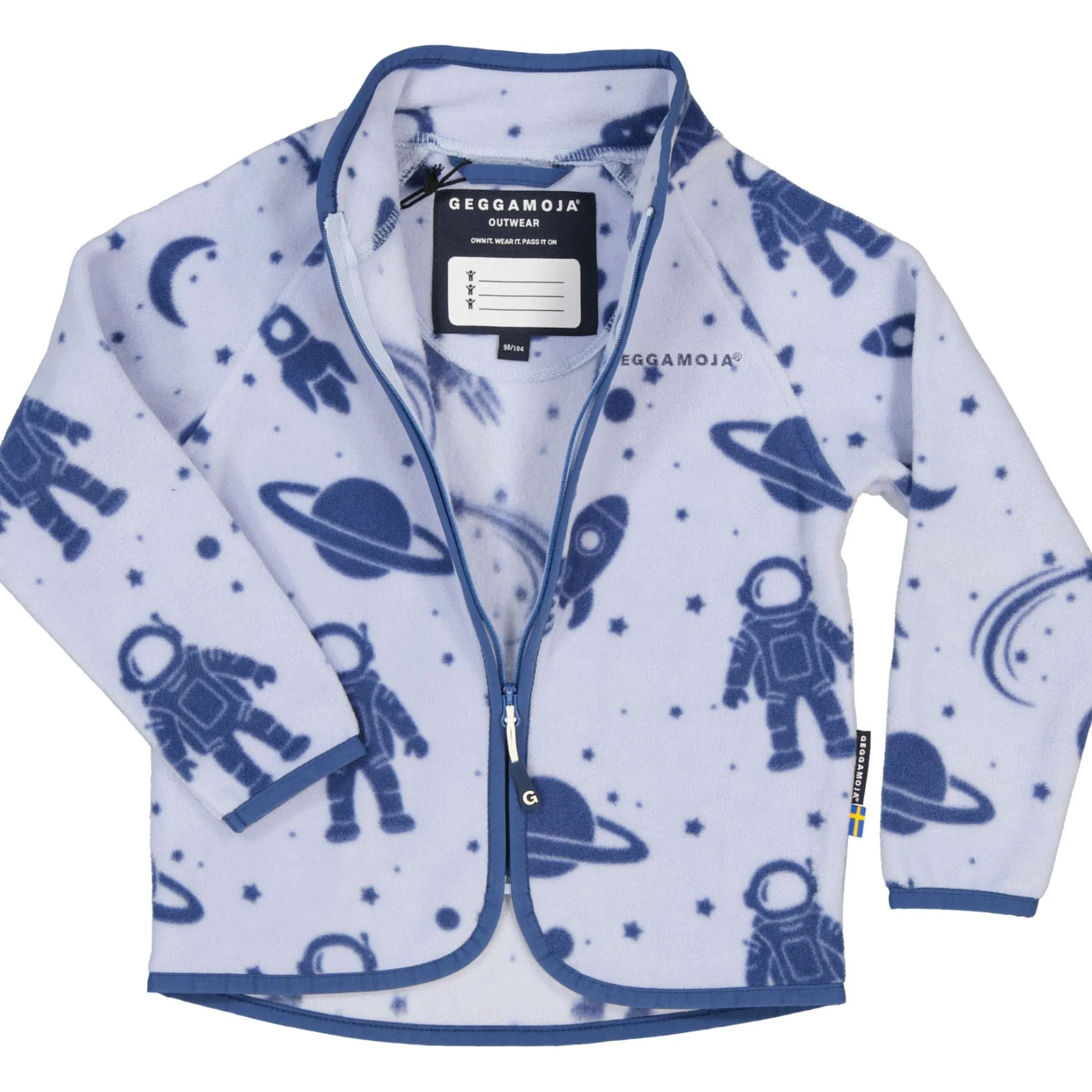 Barn Geggamoja Fleecekläder<Fleeceset Astro Blå