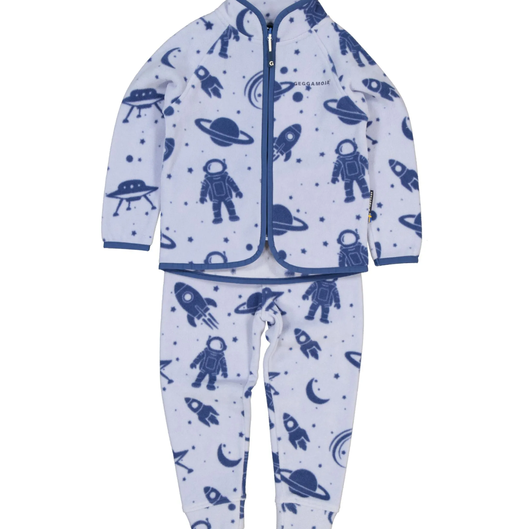 Barn Geggamoja Fleecekläder<Fleeceset Astro Blå
