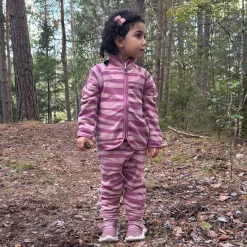 Barn Geggamoja Fleecekläder<Fleeceset Zebra Plum