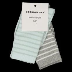 Barn Geggamoja Underkläder Och Strumpor<Halkstrumpor två-pack Grå/Grön