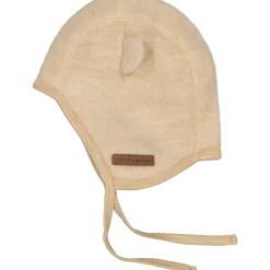 Barn Geggamoja Vintermössor|Ull Och Underställ<Hjälmmössa Ullfleece Beige