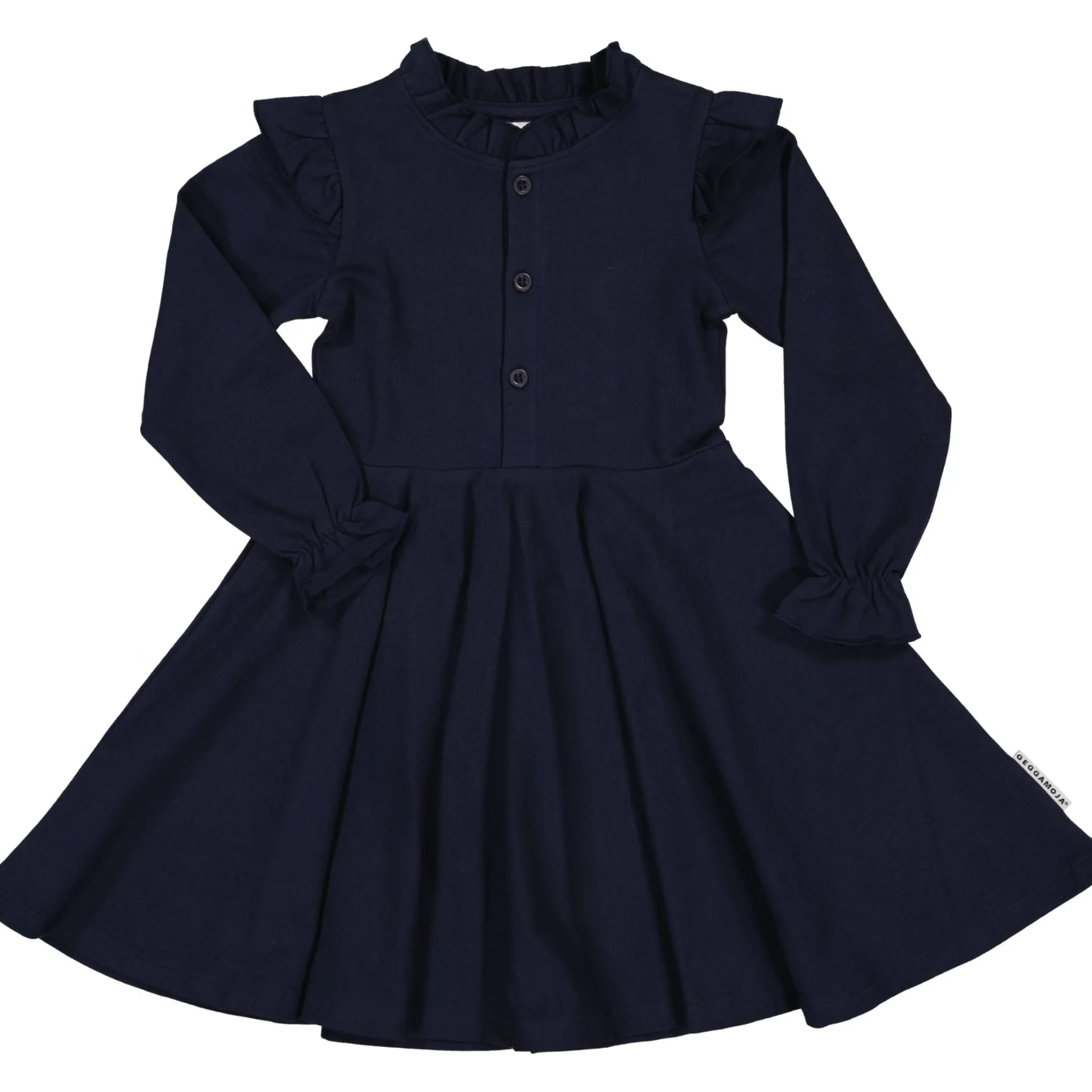 Barn Geggamoja Klänningar<Klänning med volang Marinblå