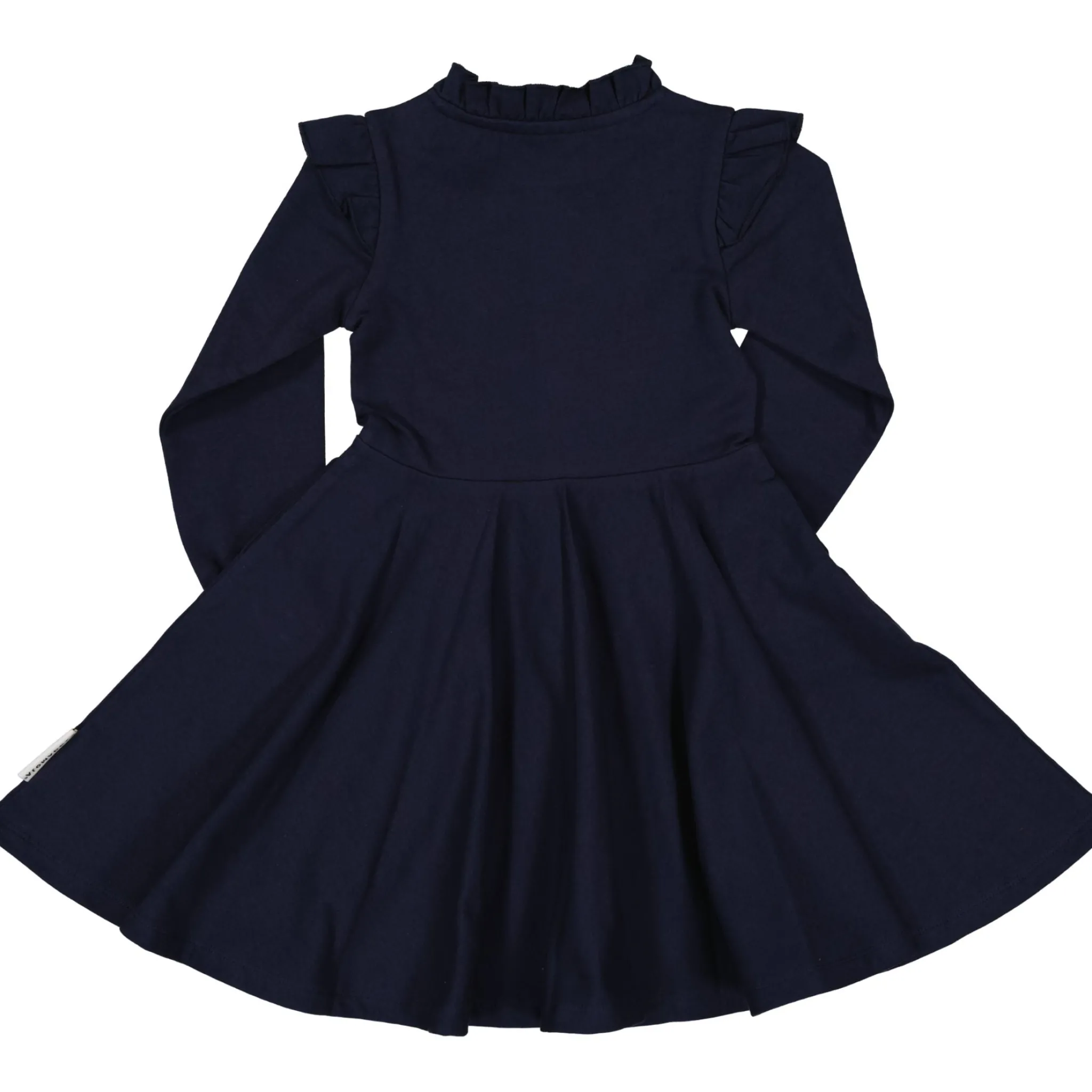 Barn Geggamoja Klänningar<Klänning med volang Marinblå