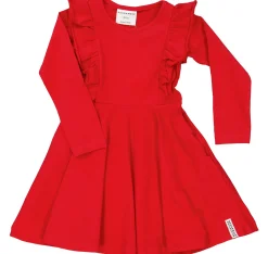 Barn Geggamoja Klänningar<Klänning med volang Röd