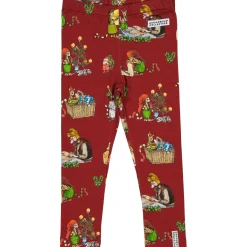 Barn Geggamoja Leggings Och Tights<Leggings Pettson och Findus Röd - Julmotiv