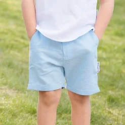 Barn Geggamoja Shorts<Linneshorts Ljusblå