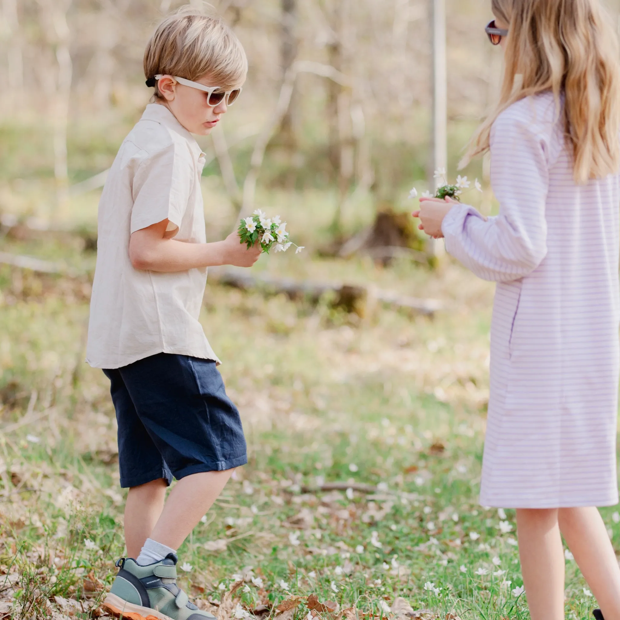 Barn Geggamoja Shorts<Linneshorts Navy