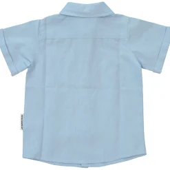 Barn Geggamoja Skjortor<Linneskjorta Ljusblå