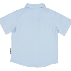 Barn Geggamoja Skjortor<Linneskjorta Ljusblå