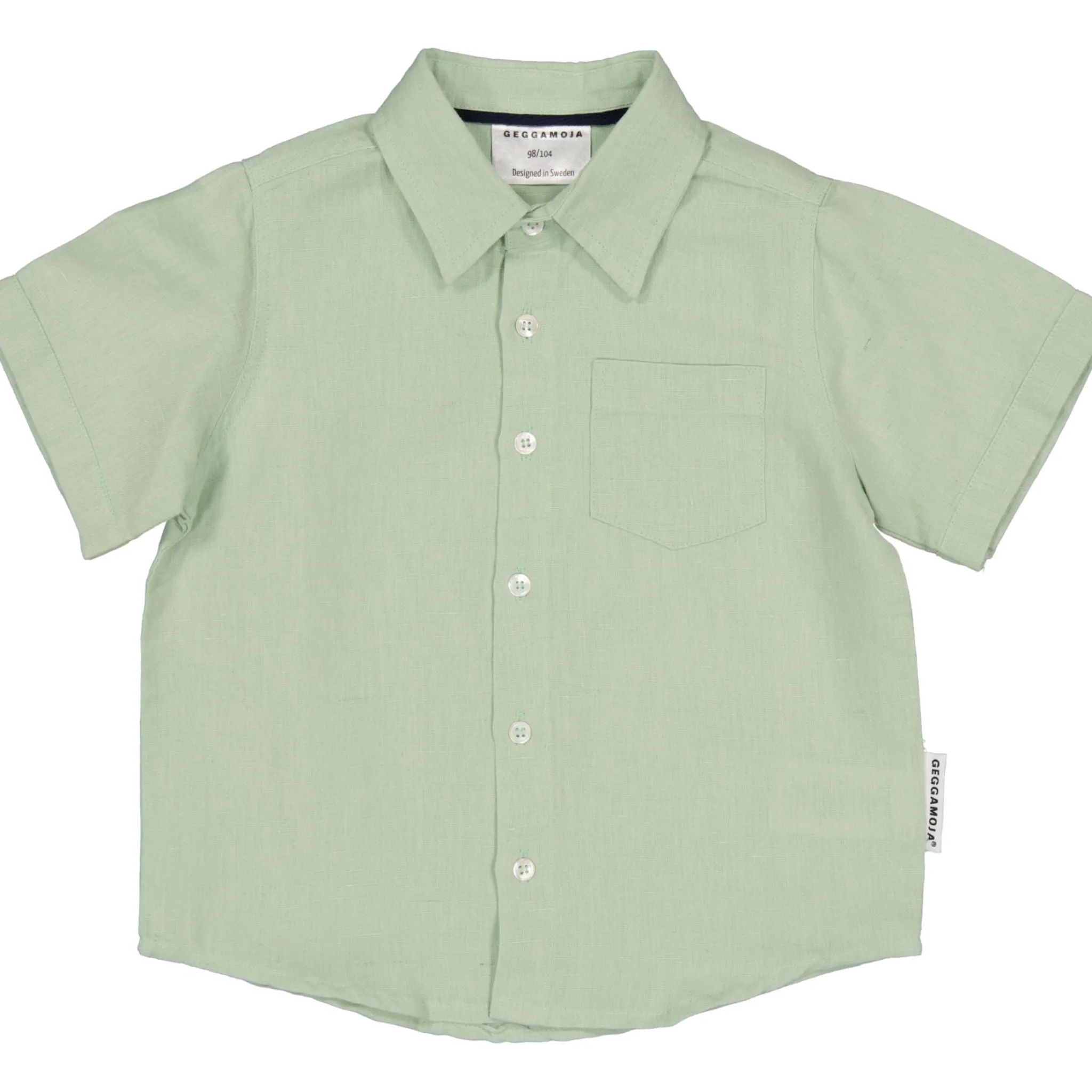 Barn Geggamoja Skjortor<Linneskjorta Mint
