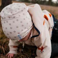 Barn Geggamoja Tunna Mössor|Bambukläder<Mössa Bambu Beige Klöver