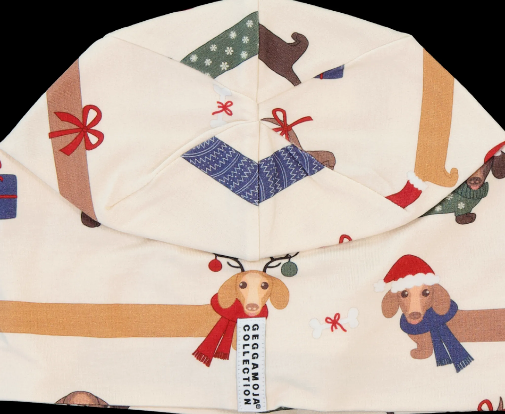 Barn Geggamoja Vintermössor|Bambukläder<Mössa Bambu fleecefodrad Jultaxar