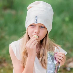 Barn Geggamoja Tunna Mössor|Bambukläder<Mössa Bambu Klöver Beige