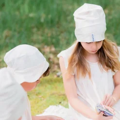 Barn Geggamoja Tunna Mössor|Bambukläder<Mössa Bambu Klöver Beige