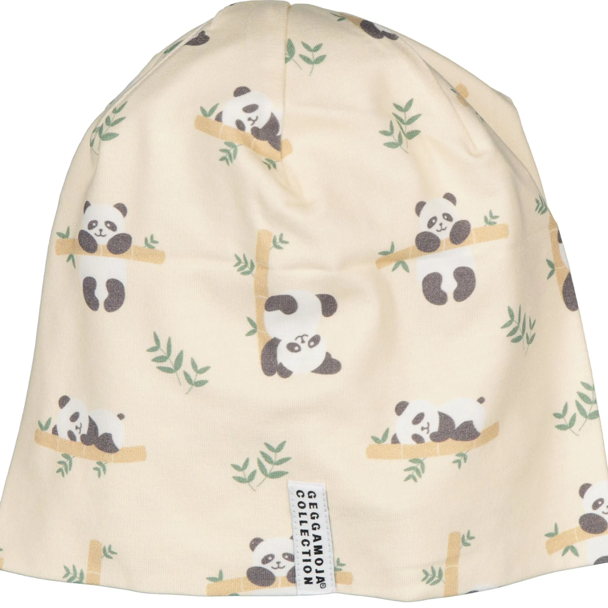 Barn Geggamoja Tunna Mössor|Bambukläder<Mössa Bambu Panda Beige