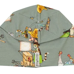 Barn Geggamoja Vintermössor<Mössa Fleecefodrad Pettson och Findus Grön