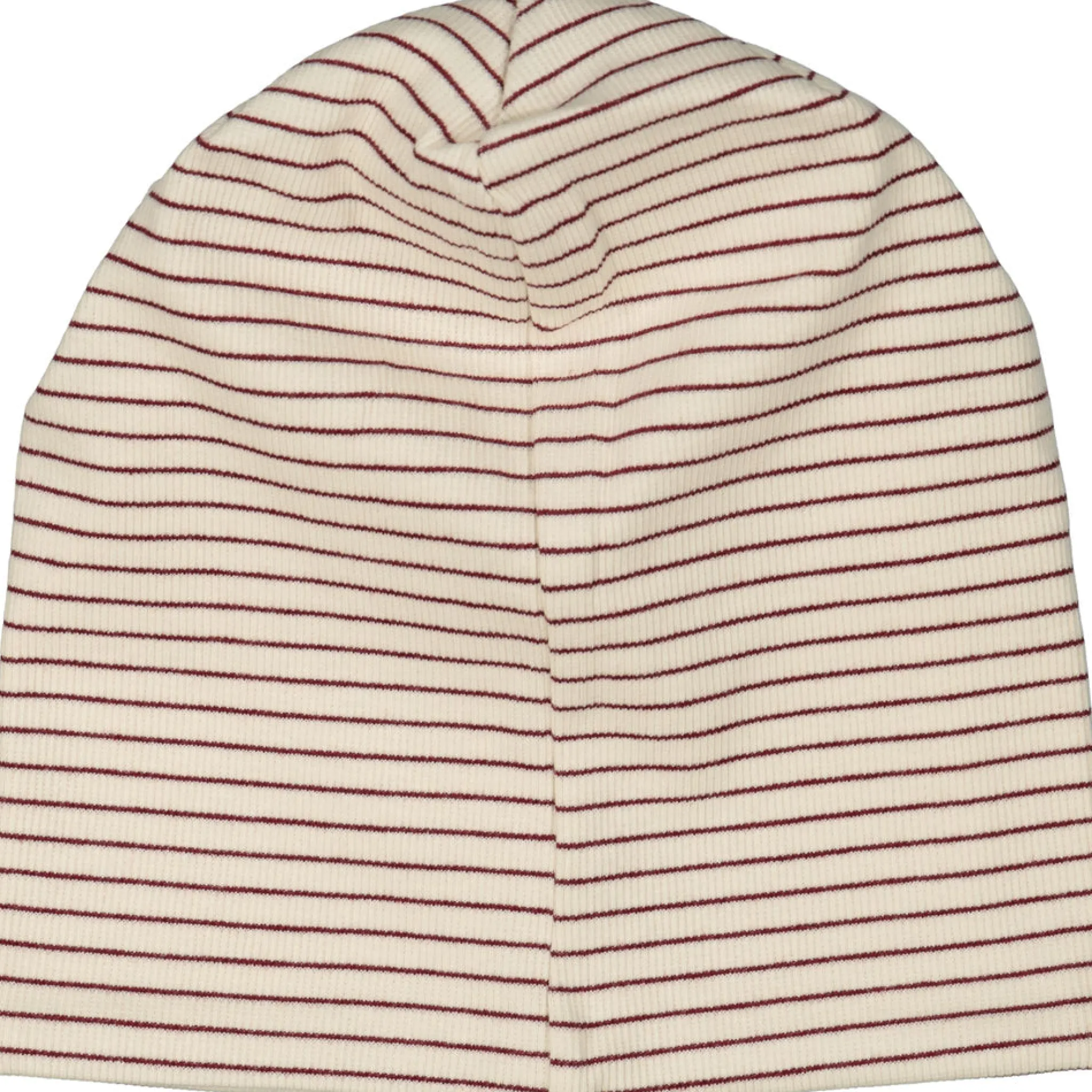 Barn Geggamoja Tunna Mössor<Mössa i bomullsribb Vinröd rand