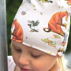 Barn Geggamoja Tunna Mössor<Mössa Mamma Mu och Kråkan Beige