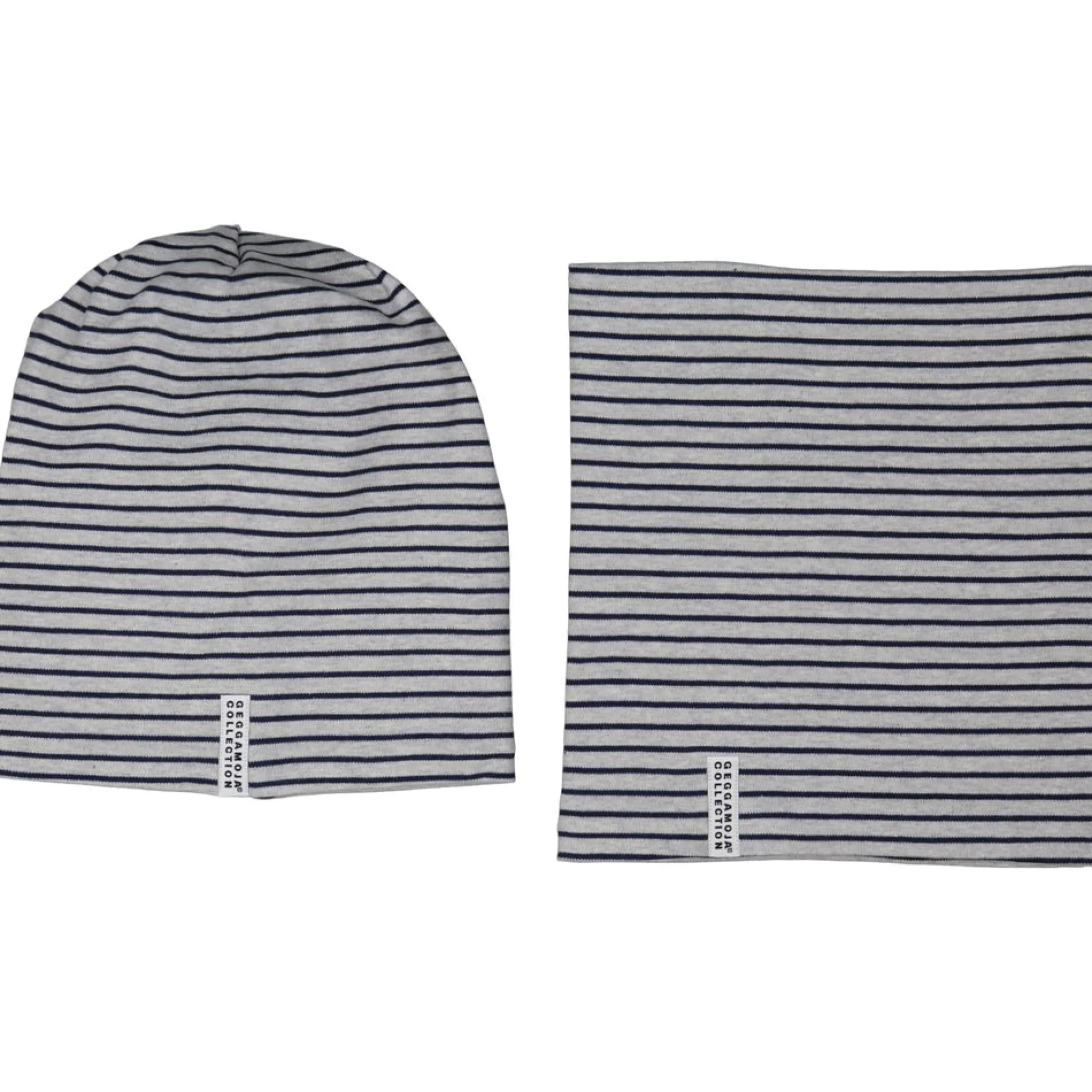 Barn Geggamoja Vintermössor|Tunna Mössor<Mössa och Tube set Gråmelerad /Navy