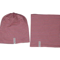 Barn Geggamoja Vintermössor|Tunna Mössor<Mössa och Tube set Rosa/Blå